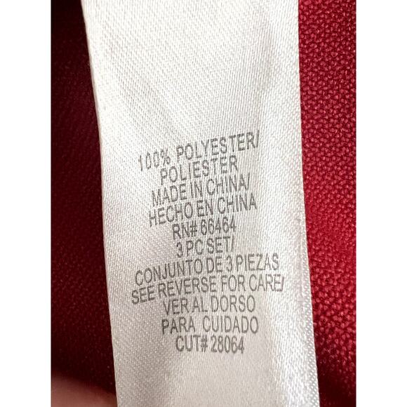 Studio I Red Removable Shoulder Pads No Pockets Light Weight Open Blazer Size 16 - Picture 5 of 7